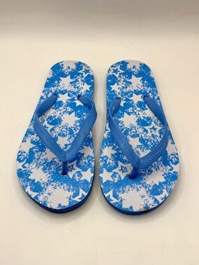 West Loop Kids Boys' Girl’s Unisex Blue Flip Flops Size M Little Kid 2-3